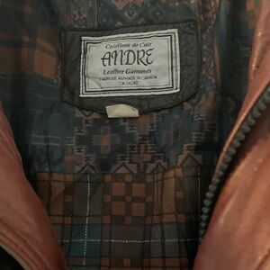 Andre Black and Brown Leather Pilot Jacket